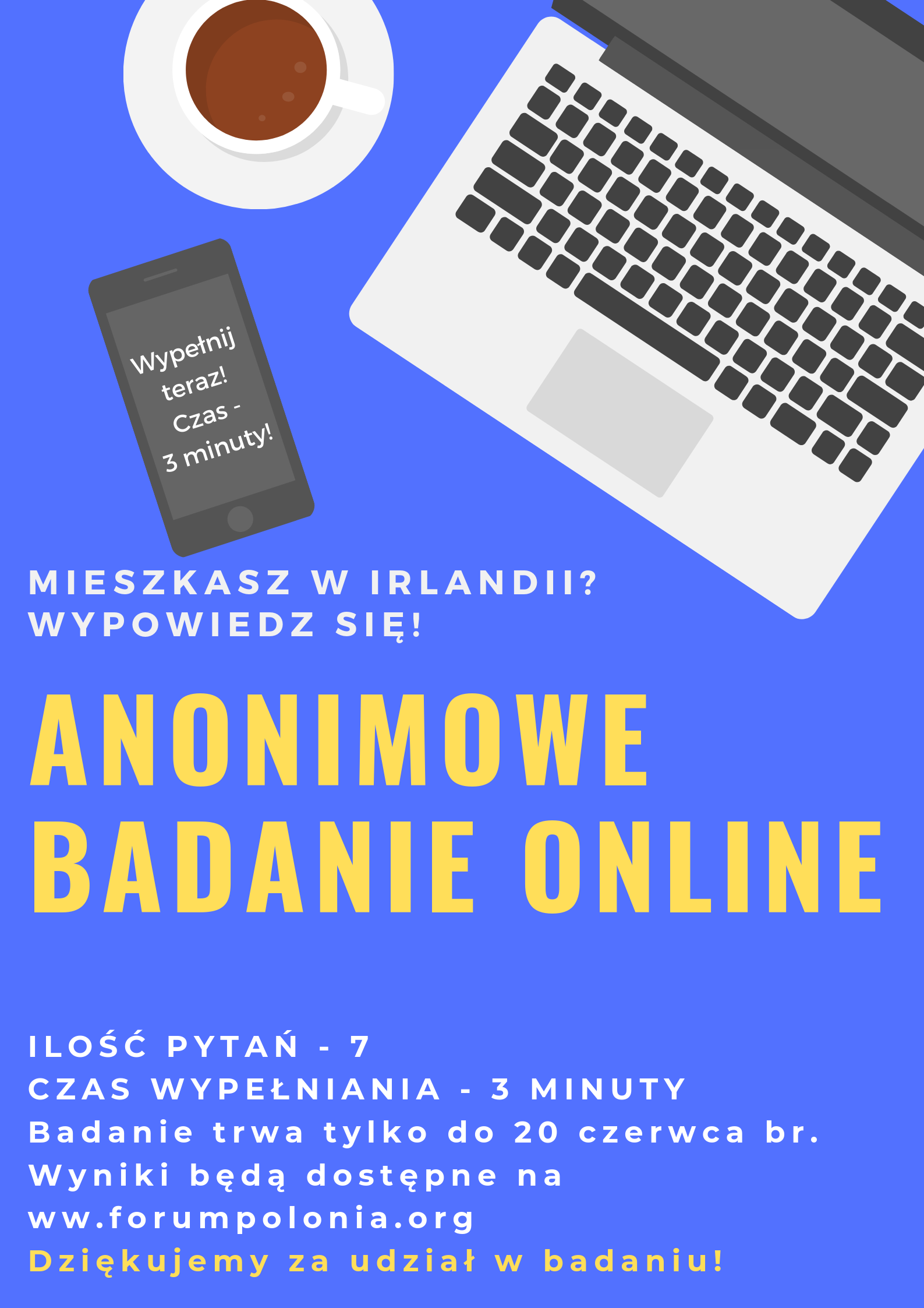 Weź udział w anonimowym badaniu online Polaków w Irlandii